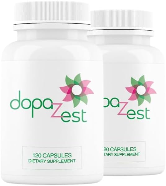 DopaZest- Supporto per Clarity Mentale, Cervello Covido e Schiuma Brain*. (120 capsule) 2 Pack