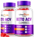(2 Pack) Ultra Quick Keto ACV Gummies, UltraQuick Keto+ACV Supporto per la perdita di peso, Formula ACV Premium Keto Plus, Aceto di sidro naturale di mele, Recensioni ufficiali di Gomitas (120 Gummies)