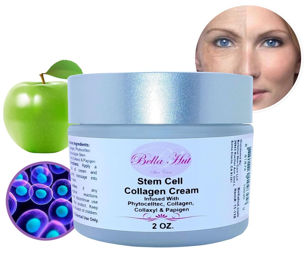 Crème naturelle de collagène de cellules de phytothérapie (2 once)
