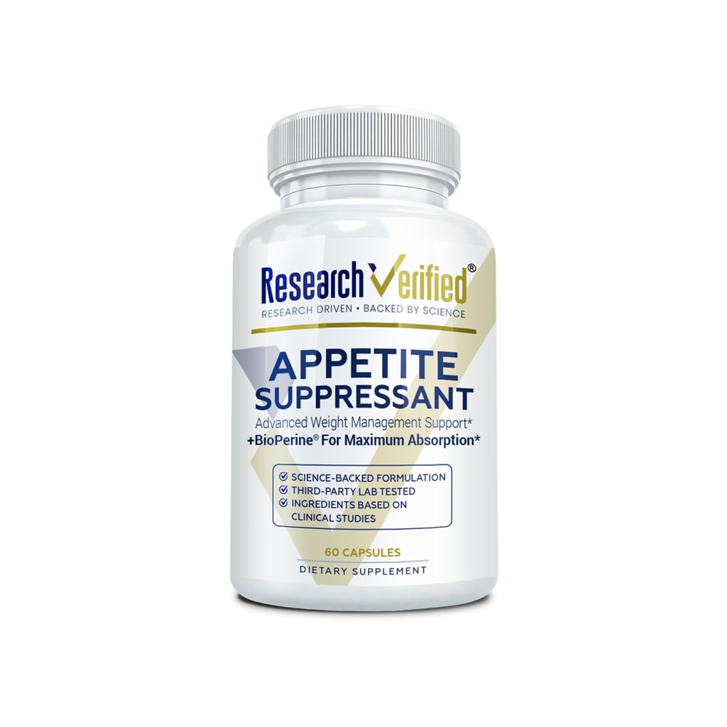 Ricerca Verificata Appetite Suppressant - Curb Cravings, Raggiungere Satiety, Aumentare il metabolismo - 60 capsule - Confezione da 1