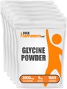 BulkSupplements.com Glycine Powder - Glycin-Ergänzungen, Aminosäure-Ergänzung - Unflavored & Glutenfrei, 3g pro Servierung, 1kg (Pack mit 5) (11 lbs)