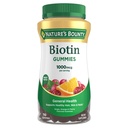 Natur Bounty Biotin Gummy, Vitamin Supplement, unterstützt gesundes Haar, Haut und Nägel, Frucht aromatisierte Gummis, 1000 mcg, 110 Count