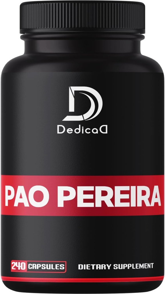 1000Mg Pao Pereira Bark Exact Capsules - 240 Zähler für 4-Monats-Versorgung - Starke Extraktformel für Immungesundheit, Körperbilanz, Stärke & Gesamt Wellness