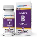 Superior Source Women?s B Complex - Energy Support Supplement für Damen - Multivitamin mit Vitamin B12, Vitamin B3 & More - B Vitamin Supplement Aids Herzgesundheit - 60 Sublingual Dissolving Tabletten