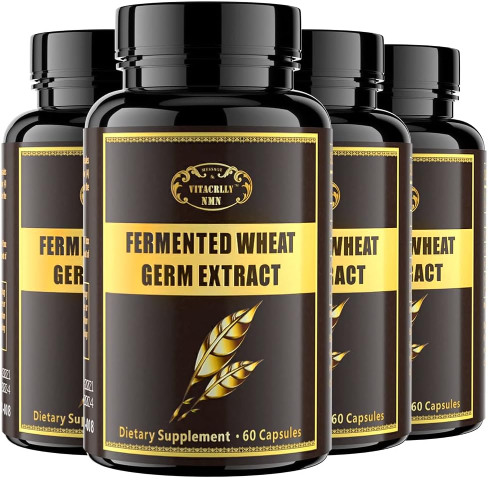 Spermidin-Ergänzungen - Weizen Germ Extrakt Kapseln 1000mg Potent Formel mit 10mg Höhere Spermidin & Zink für Antioxidans, Zellerneuerung, Immunsystem und erhöht Energie 240 Kapseln (4 Flaschen)