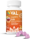Magnésium VAL pour les enfants de haute absorption Magnésium pour calme, relaxation et focus de Mg Glycinate, Citrate et Taurate de vitamine B6, D & C de D & C de 60 comprimés à croquer