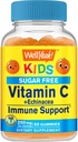 WellYes Echinacea (5 mg) con Vitamina C (250 mg) Zucchero Gummies gratuito per bambini|Immune Support Supplement | Arancione Flavor | 60 Count