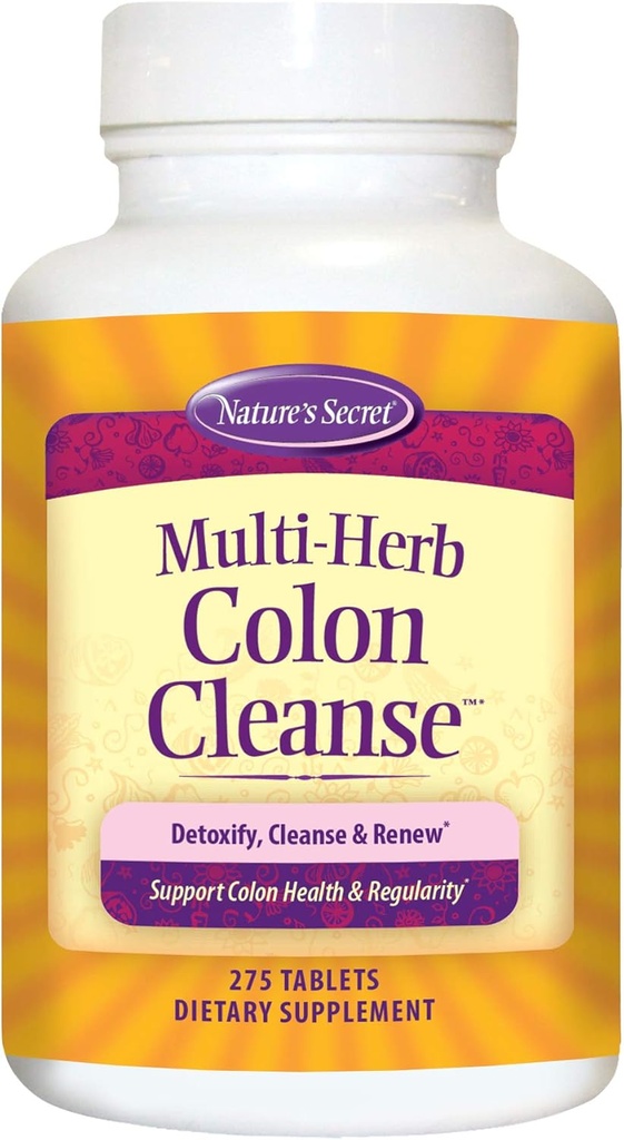 Nature Secret Multi-Herb Colon Cleanse soutient la santé et la régularité digestives, 275 comprimés
