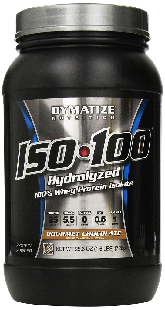 Dymatize ISO 100 Whey Protein Pulver mit 25g hydrolysiert, Schokolade, 1,6 Pfund (Pack von 1), 25.6 Unze