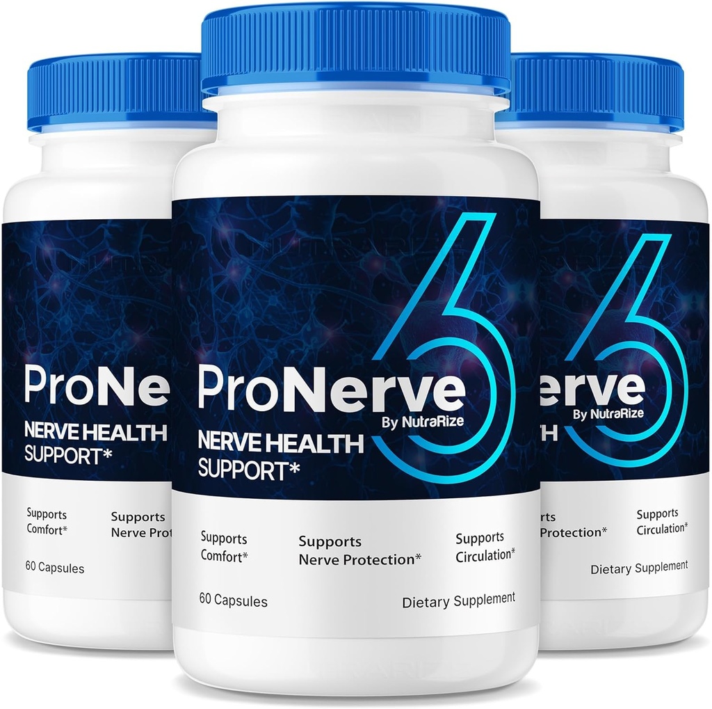 NutraRize (3 Pack) ProNerve6 Neuropatia, ProNerve 6 Nerve Supplemento di supporto, Pro Nerve 6 capsule, ProNerve6 Pastillas Recensioni (180 capsule)