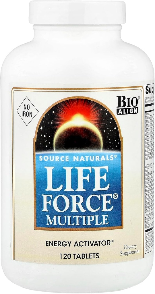 Quelle Naturals Life Force Multiple Iron Free Daily Multivitamin High Potency Essential Vitamins, Mineralien, Antioxidantien & Nährstoffe - Energie & Immune Boost - 120 Kapseln