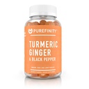 PUREFINITY Turmeric and Ginger Supplement Gummis mit schwarzem Pfeffer, Joint Support Curcumin Chewables mit leckerem Geschmack – Glutenfrei, Non-GMO, Vegan, 60 Count