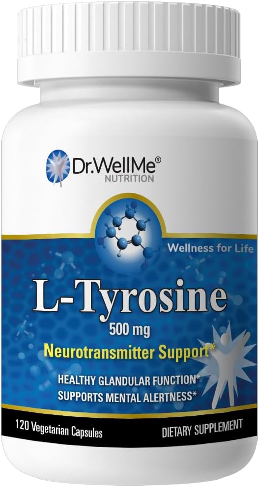 L-tirosina 500mg capsule – 120 conte | Mantenere mood, allerta mentale & tiroide Funzione | Neurotrasmettitore Salute, Integratore alimentare