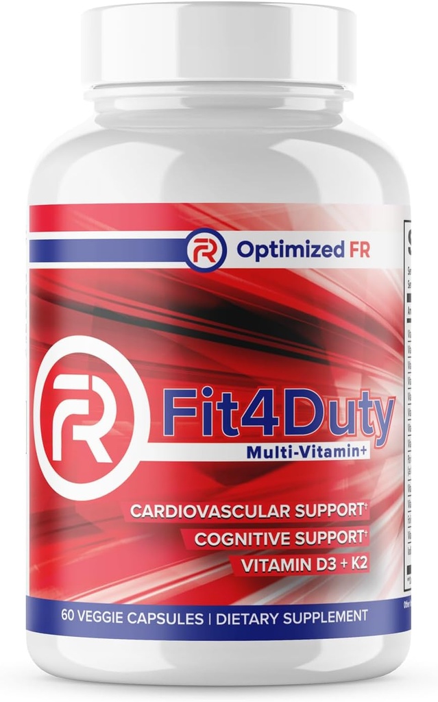 Fit4Duty Multivitamin+ für Erste Responder, Ein Tag Multivitamin Plus Andere Nährstoffe, 60 Portionen, 2 Monate Versorgung