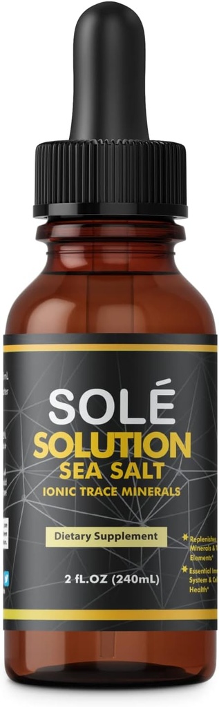 Sel de mer sole Qei - composé de chlorure de sodium, de potassium, de fer, de calcium, de magnésium, de cuivre, de zinc et plus. (Big, 8 0z)