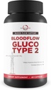 Blutfluss Gluco Typ 2 - Blut-Boost-Blutfluss-Unterstützung - Unterstützung Blut Gesundheit - Schlechte Kreislauf-Ergänzungen - Blutkreislauf-Ergänzungen - Blutgefäß Gesundheit