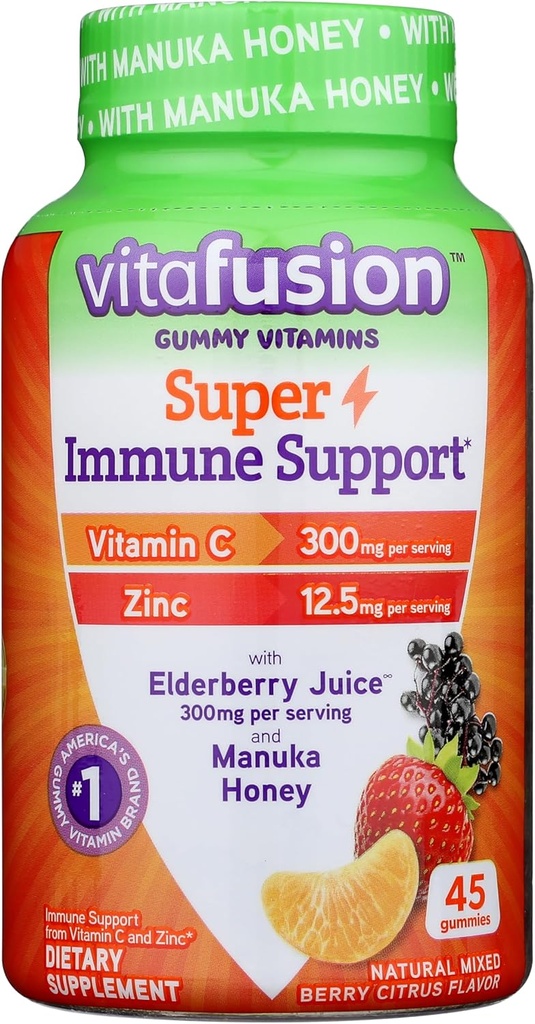 Vitafusion Super Immuni Support Vitamines Gummy, 45ct