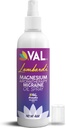 VAL Lombardi Magnesium Aromatherapie Spray – Migraine & Kopfschmerzen Relieföl mit Zechstein Magnesium, Lavender, Pfefferminz & Kamille – Fast-Acting, Vegan, Cruelty-Free – 4 Unzen, Made in USA
