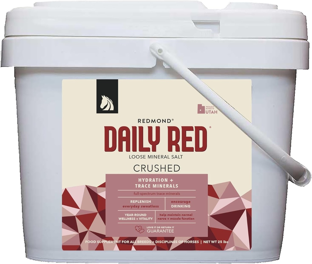 REDMOND Rock Crushed Loose Mineral Salt Electrolyte Supplemento per cavalli (25 LBS)