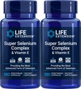 Life Extension Super Selenium Complex 200 mcg & Vitamin E, 100 Veg Caps (Pack von 2)