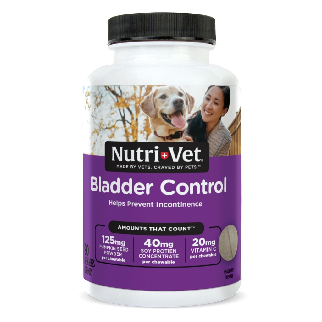 Nutri-Vet Bladder Control Supplement, Cranberry Supplement, Hundeprodukte, Immununterstützung, Hilft Hund Urinary Incontinence, Blasenkontrolle Pillen, Urinary Tract Health, Welpenunterstützung, 90 Tabletten