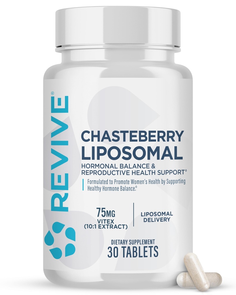 Revive MD Chasteberry Supplement für Damen - Chaste-Berry Liposomal (Vitex Agnus-Castus) - Unterstützt Frauen Gesundheit, Hormon Balance & Fertilität (30 Tabletten, 30 Portionen)
