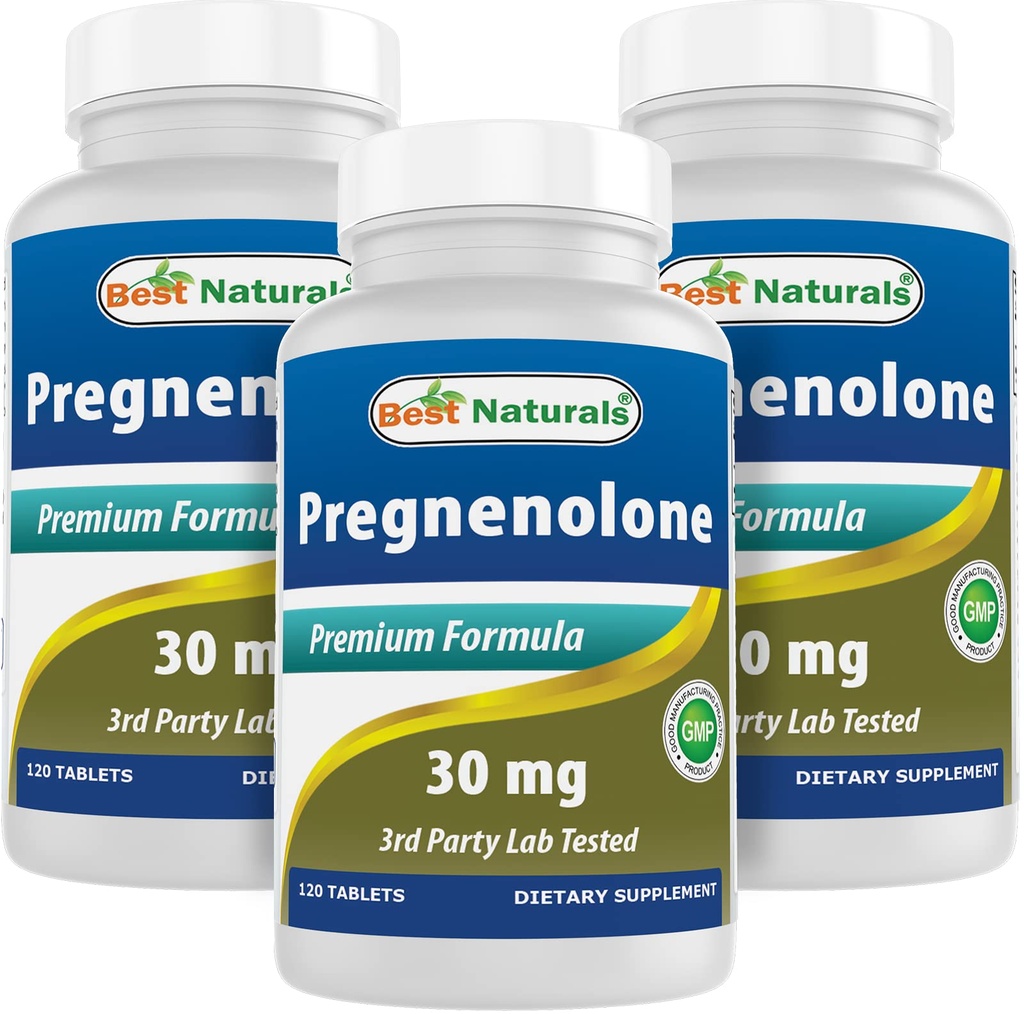 Best Naturals Pregnenolone 30 mg 120 Tabletten (120 Count (Pack von 3))