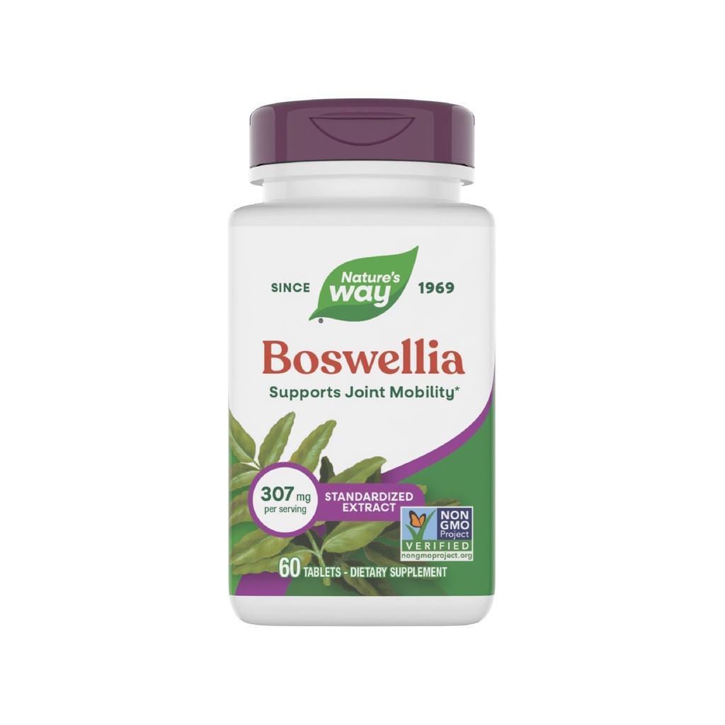 Estratto di Boswellia Premium di modo naturale, Supporta la mobilità congiunta*, 307 mg Boswellia serrata Estratto per porzione, Integratore di incenso, Gluten Free & Vegan - 60 compresse (Packaging May Vary)