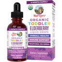 MaryRuth Organics Kleinkind Elderberry Syrup, USDA Organic Elderberry, Sugar Free Kids Immune Support Supplement für Alter 1-3 Jahre, Clean Label Project Verified®, Vegan, Non-GMO, Gluten Free, 1 Fl Oz