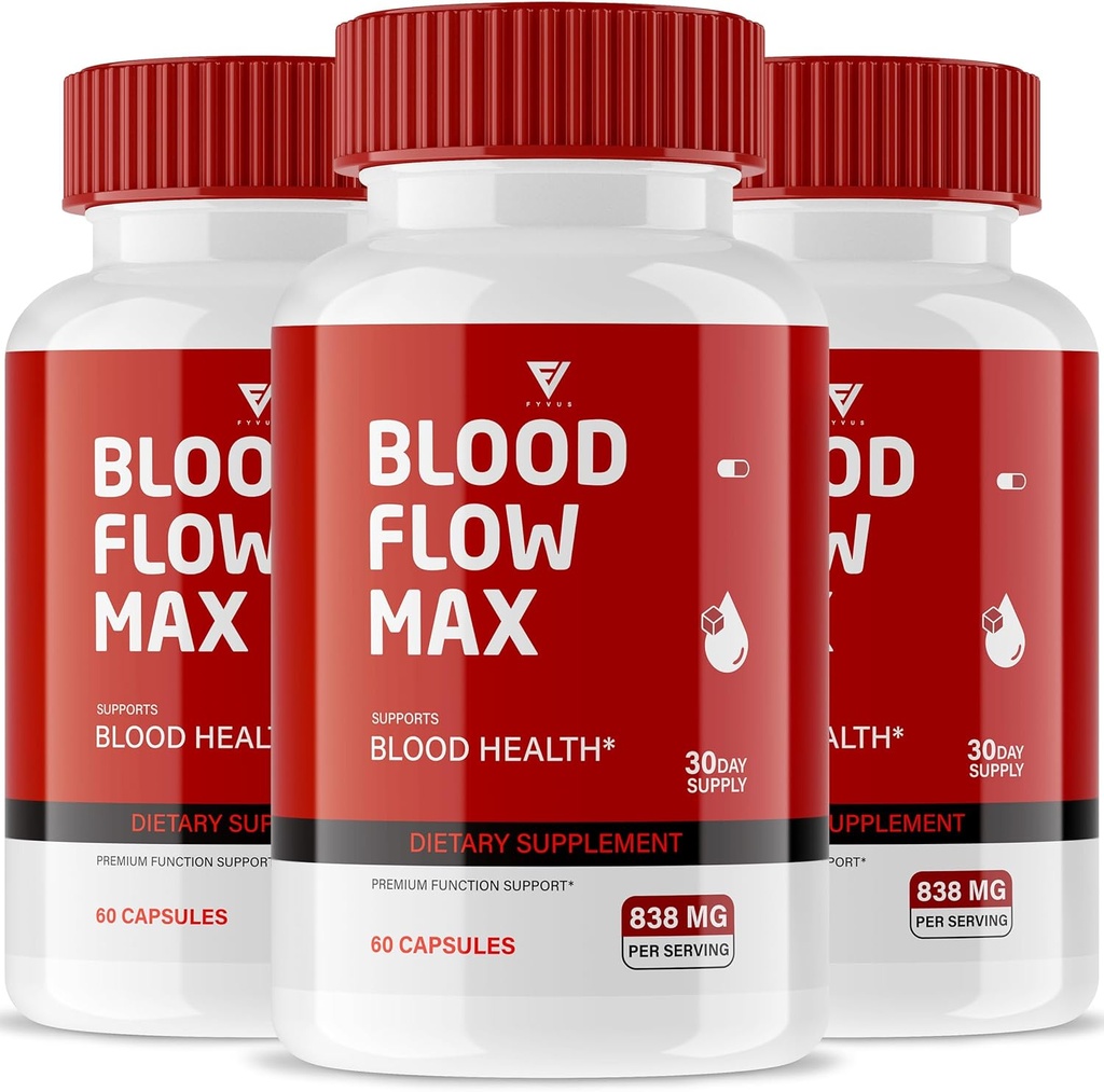 (3 Pack) Sangue Flusso Max Capsule, SangueFlow Max Advanced Strength Sani livelli di flusso Supplemento di supporto, flusso sanguigno Massima Nel complesso Tutti i Pillole Naturali Recensioni (180 capsule)