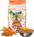 Carottes originales Olewo pour chiens – Fibre pour perfect poop, Couches de nourriture pour chiens pour les mangeurs piquants, support naturel de la peau et du manteau, multivitamine, probiotiques pour la santé digestive et gustative, 5,5 lbs