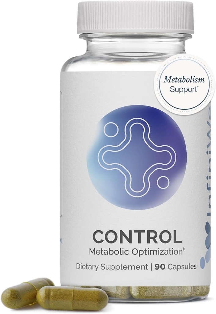 InfiniWell Control - Formuliert für Metabolic Health & Energy Support - Entsperren Sie disciplined Metabolic Support - Umfassende Fomula mit Next Generation Berberbine (90 Kapseln)