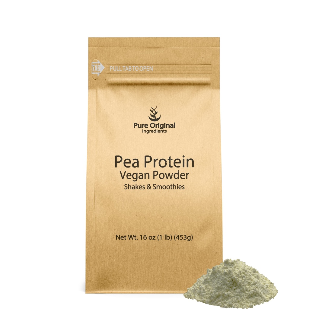 Pea Vegan Protein Pulver (1 lb) Glutenfrei, aus gelben Erbsen
