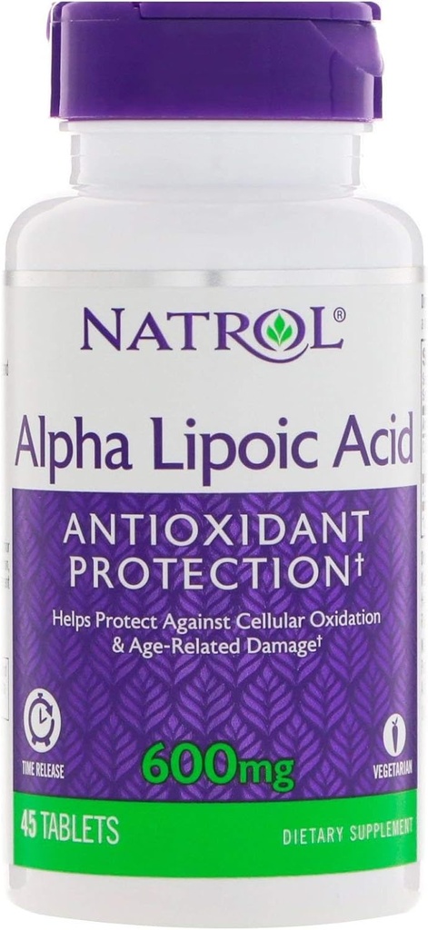 Natrol Alpha Lipoic Acid Time Release - 600 mg - 45 Tabletten