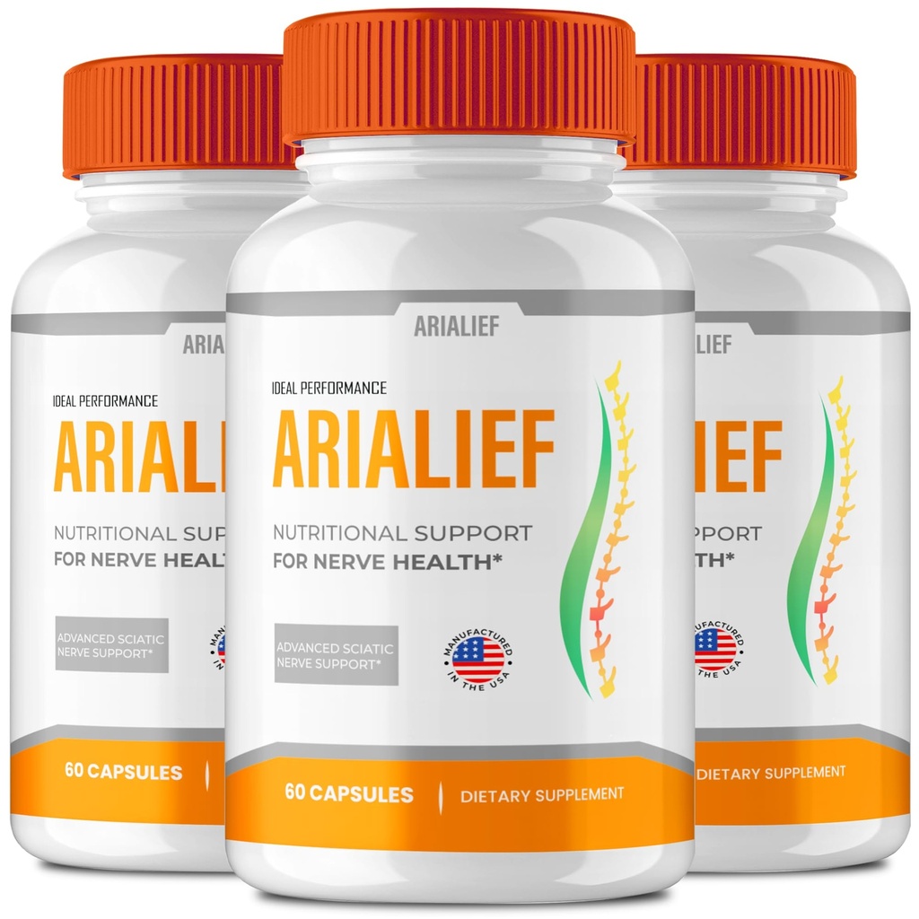 IDEAL PERFORMANCE Arialef Capsules pour Sciatica, Arialef Nutritional Support for Nerve Health, Arialef Sciatica Capsules, Arialef Primepalm Supplément pilules, Aria LIEF Vitamine Reviews (3 Pack)