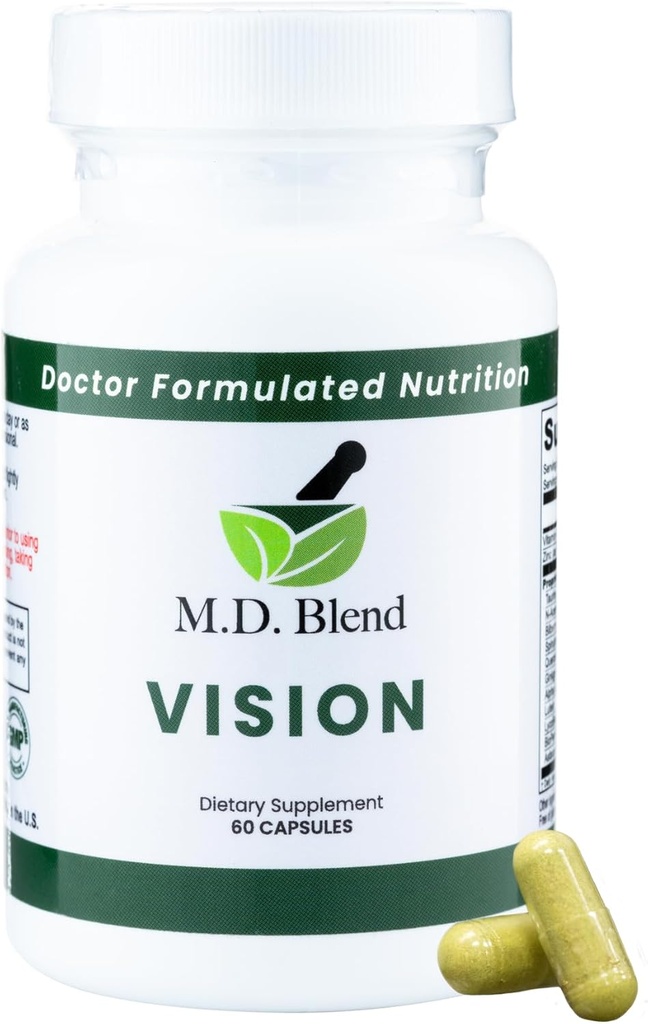 Vision - Expert Formuliert - Natürliche robuste Mischung für Augen-Wellness - mit Lutein, Zeaxanthin, Astaxanthin, Zink, Thiamin, Vitamine A & C - 30 Kapseln (1 Packung)