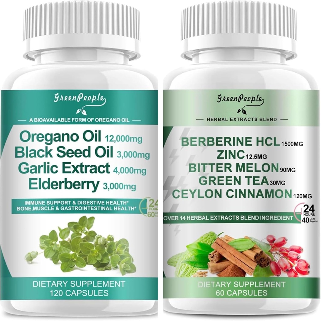 GREENPEOPLE Oregano Öl & Berberine Kapseln