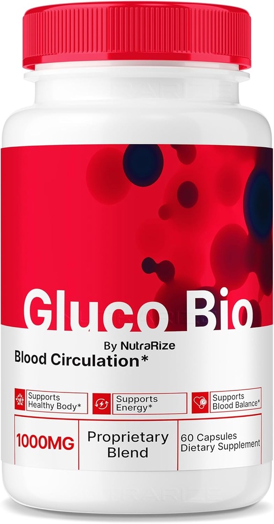 GlucoBio Capsules, Integratore ufficiale di supporto Gluco Bio, Formula naturale per sostenere la salute generale e il benessere, Pillole di vitamina Premium, Recensioni GlucoBio (60 capsule)