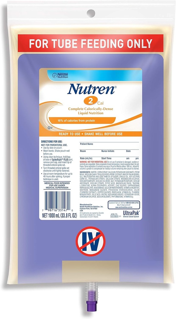 Nestle Clinical Nutrition Nutren 2.0 Nahrungsergänzungsmittel, Ncl44146H, 1 Pfund