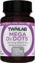 Twinlab Mega D-3 Dots - Vitamin D Supplement für Immungesundheit und Knochenunterstützung - 100 Orange Tabletten, 125 mcg (5000 IU) (Pack von 2)