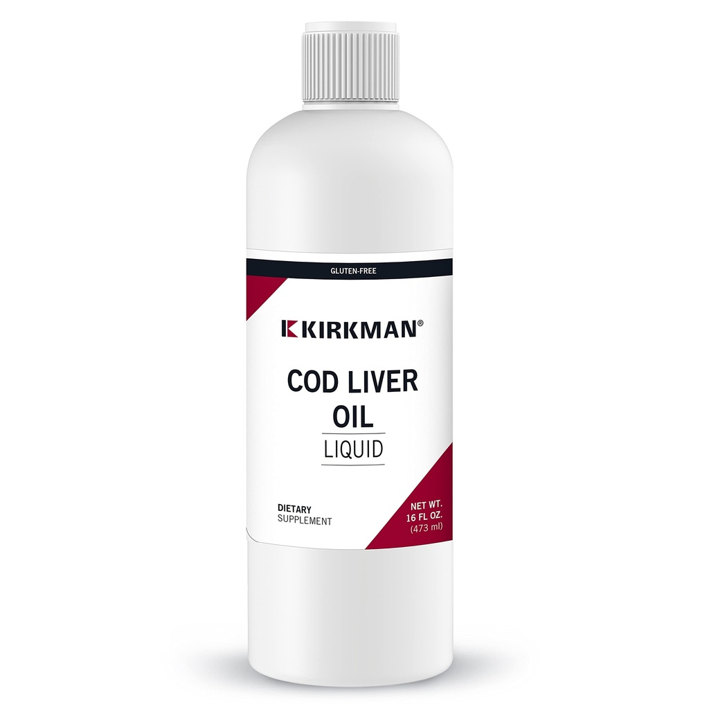 Kirkman Cod Liver Oil Liquid - Unflavored 16oz.