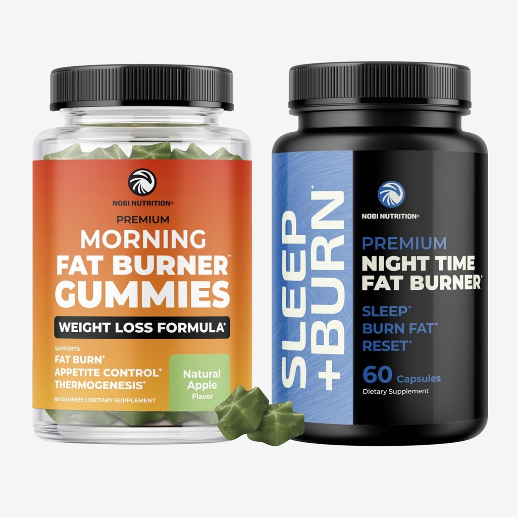 Fat Burner Gummies and Night Time Fat Burner | 24/7 Weight Loss Support mit Green Tea & Raspberry Ketone | Appetite Suppressant, Metabolism Booster und Belly Fat Reducer | 1 Monat Versorgung