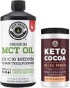 Left Coast Performance 100% Coconut MCT Oil Liquid, 32oz + Keto Coco Drink Mix, 8.5oz