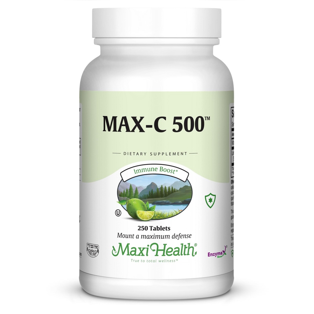 Maxi Health MAX C 500 mg - Vitamin C - mit Lemon Bioflavonoids Complex - 250 Tabletten