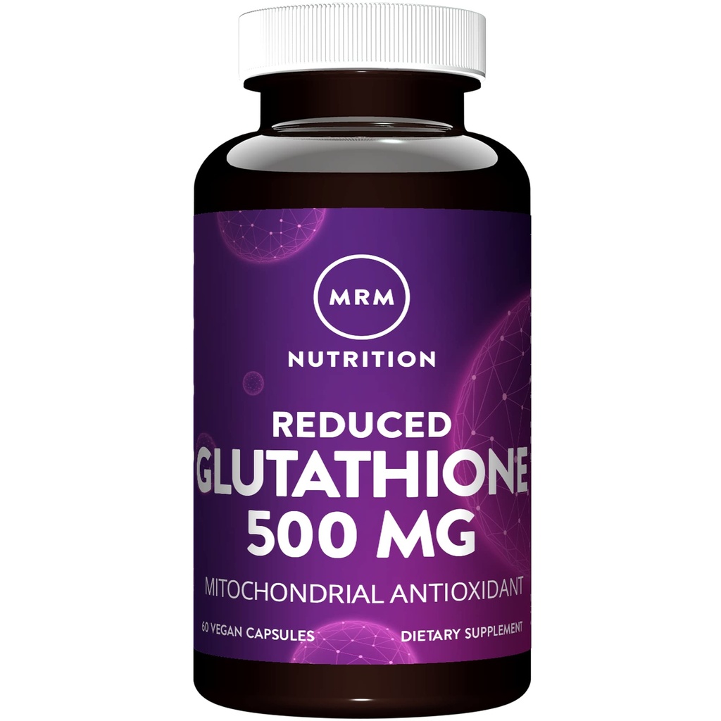 MRM Nutrition Reduzierte Glutathione 500mg | Lebergesundheit | Mitochondriale Antioxidante | Reduzierte Form von Glutathione | Vegan + Glutenfreie | 60 Servierungen