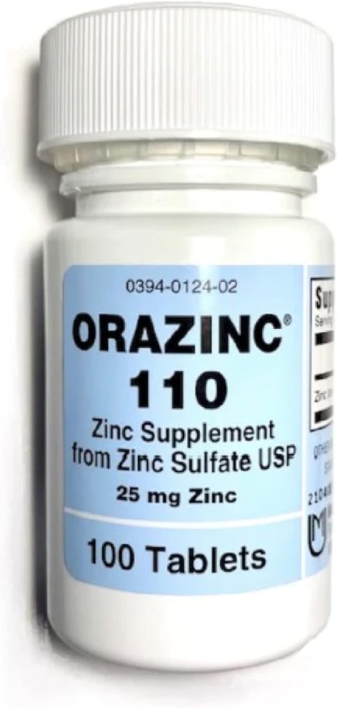 Mericon Industries Orazinc 25mg Zinc Supplemento | Integratori per la salute dello zinco per il regolamento dell'ormone, Salute (100 compresse di zinco)