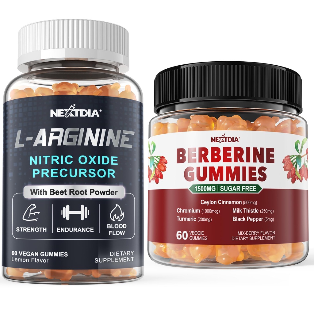L arginnine Gummies + Supplément berbérique 1500mg