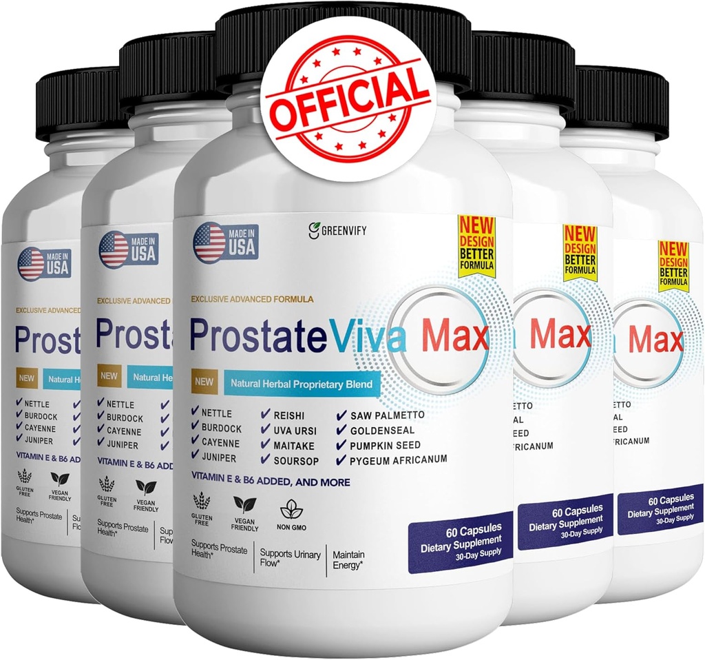 ProstateViva Max Prostata Ergänzungen für Männer Kapseln, Gesundheit Ergänzungen - Maximale Stärke, All Natural zu unterstützen Normale und gesunde Funktion, Prosta Vive Bewertungen (600 Kapseln)