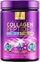 Ciao Lovely! Peptidi di collagene polvere, polvere di collagene idrolizzato a base di erba per le donne tipo I & III, w/Hyaluronic Acid & Biotin, capelli, pelle, unghie e supporto misto, supplemento di collagene - 30 porzioni