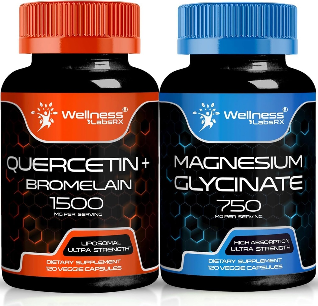BENESSERE LABSRX Quercetin con Bromelain | Magnesio Glycinate Capsule